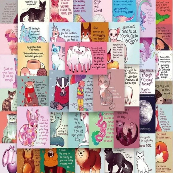 60 Multicolor positive uplifting message vinyl stickers decor laptop cup helmet - Picture 5 of 7